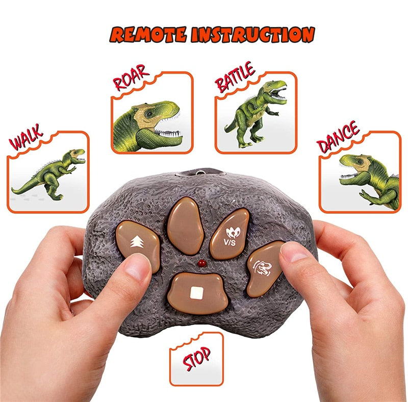 RC Dinosaur Electric Dino Tyrannosaurus Rex Animal Remote Control Walking Roar LED Colorful Kids Pet Boy Toys Children Gifts