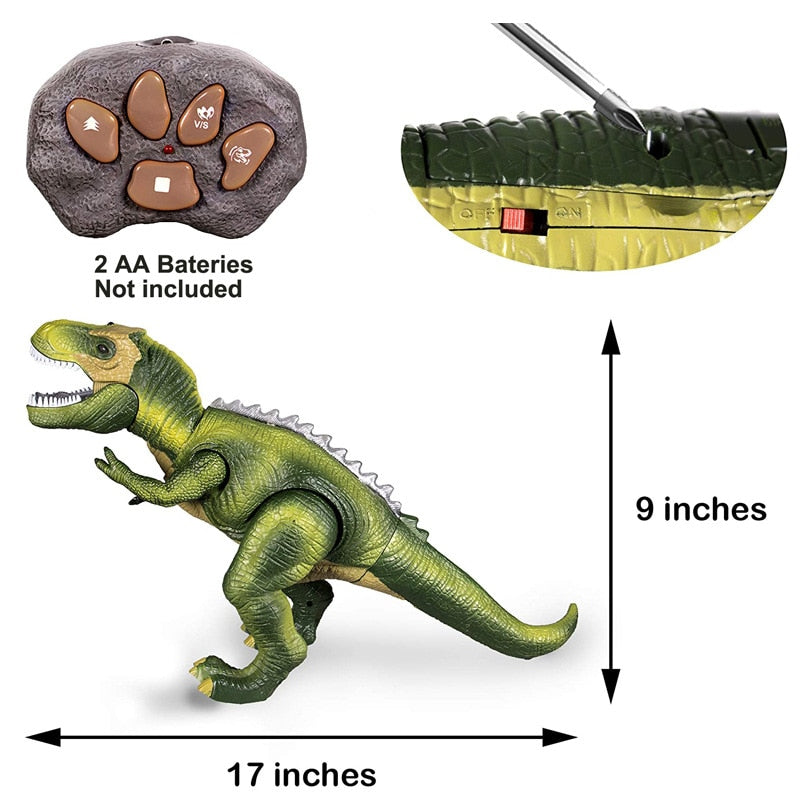 RC Dinosaur Electric Dino Tyrannosaurus Rex Animal Remote Control Walking Roar LED Colorful Kids Pet Boy Toys Children Gifts