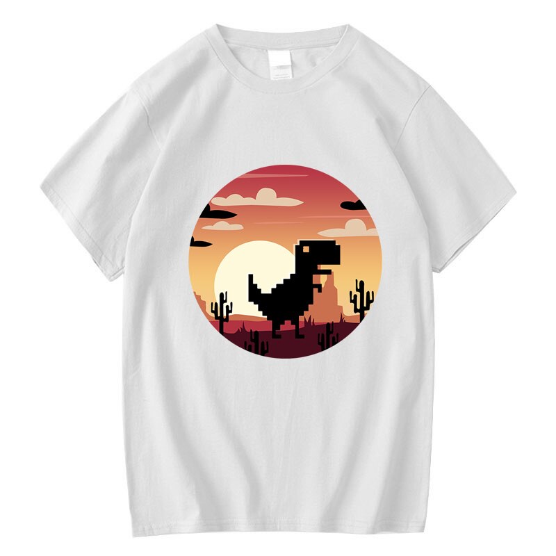 T-shirt 100% cotton funny game dinosaur