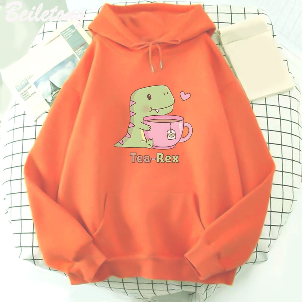 Dinosaur Hoodie Women Fashion  Oversized