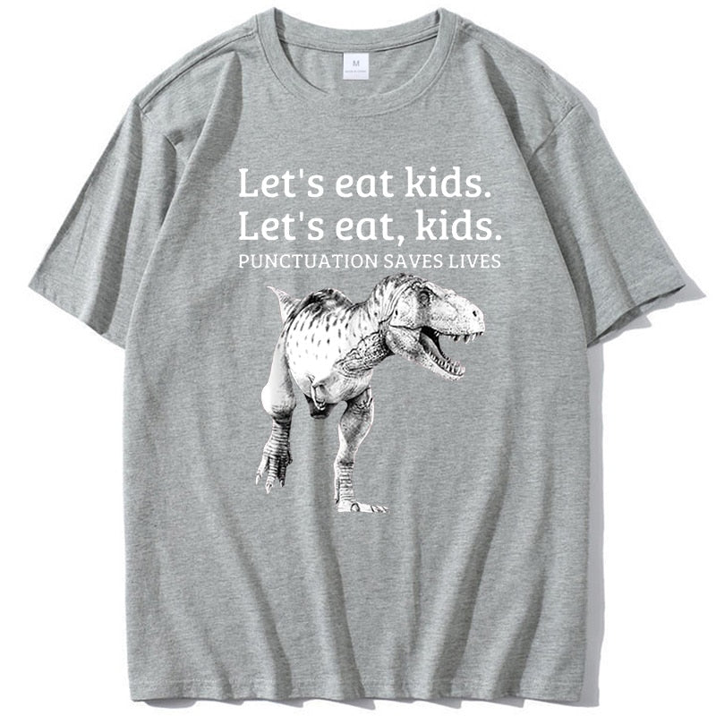 Dinosaur T Shirt Let's Eat Funny Design