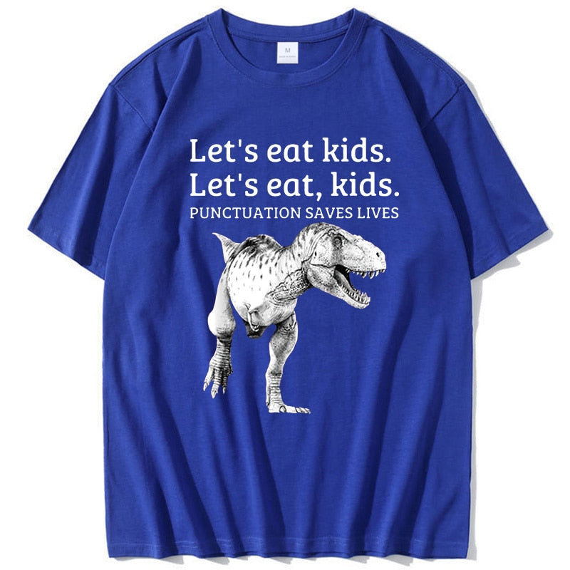 Dinosaur T Shirt Let's Eat Funny Design