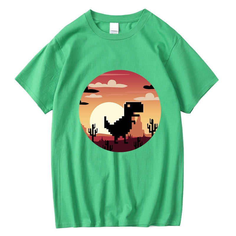 T-shirt 100% cotton funny game dinosaur