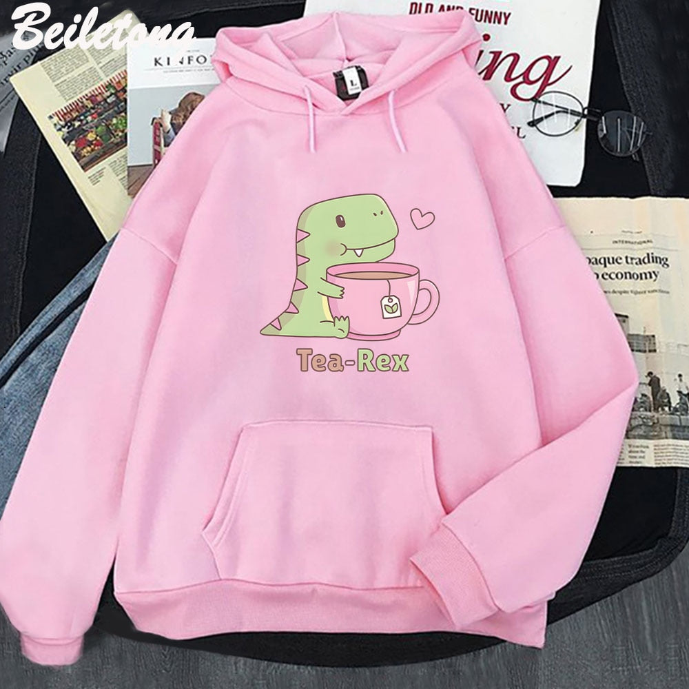 Dinosaur Hoodie Women Fashion  Oversized