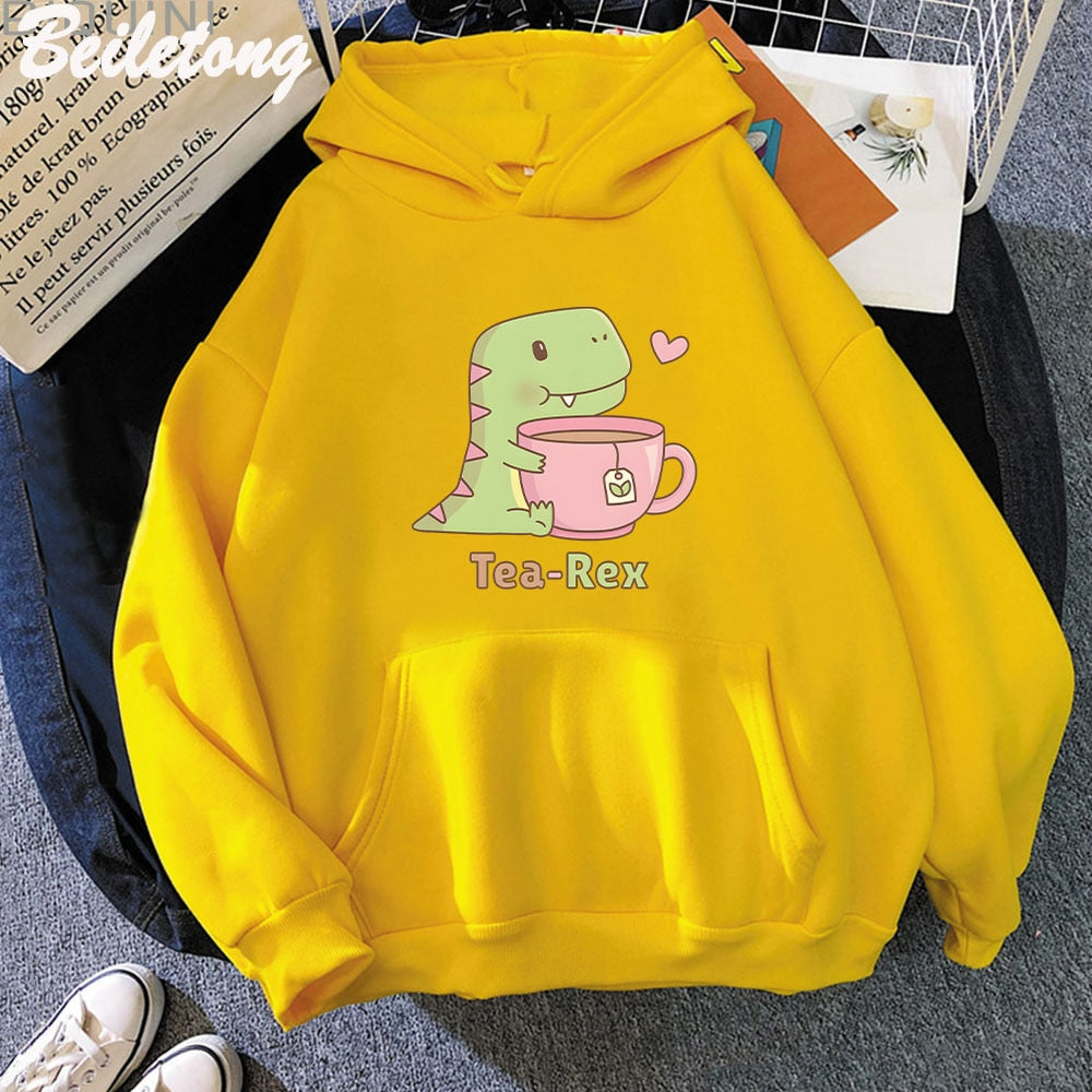 Dinosaur Hoodie Women Fashion  Oversized