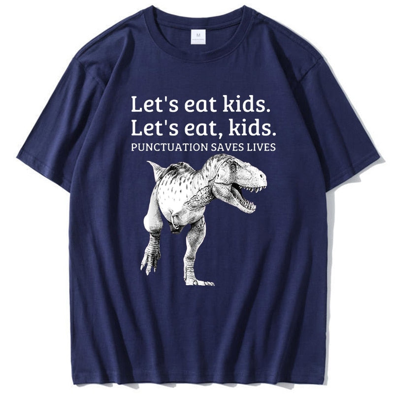 Dinosaur T Shirt Let's Eat Funny Design