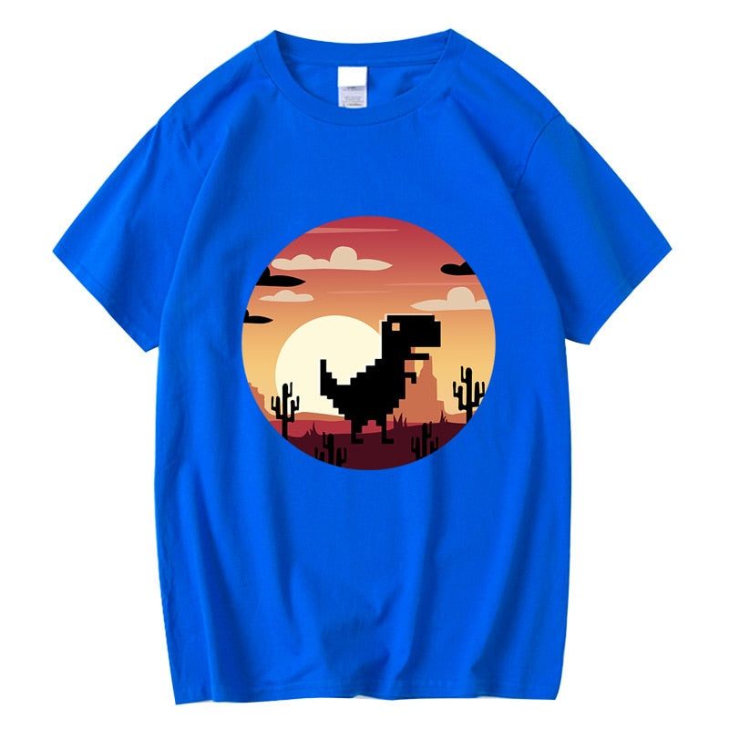 T-shirt 100% cotton funny game dinosaur