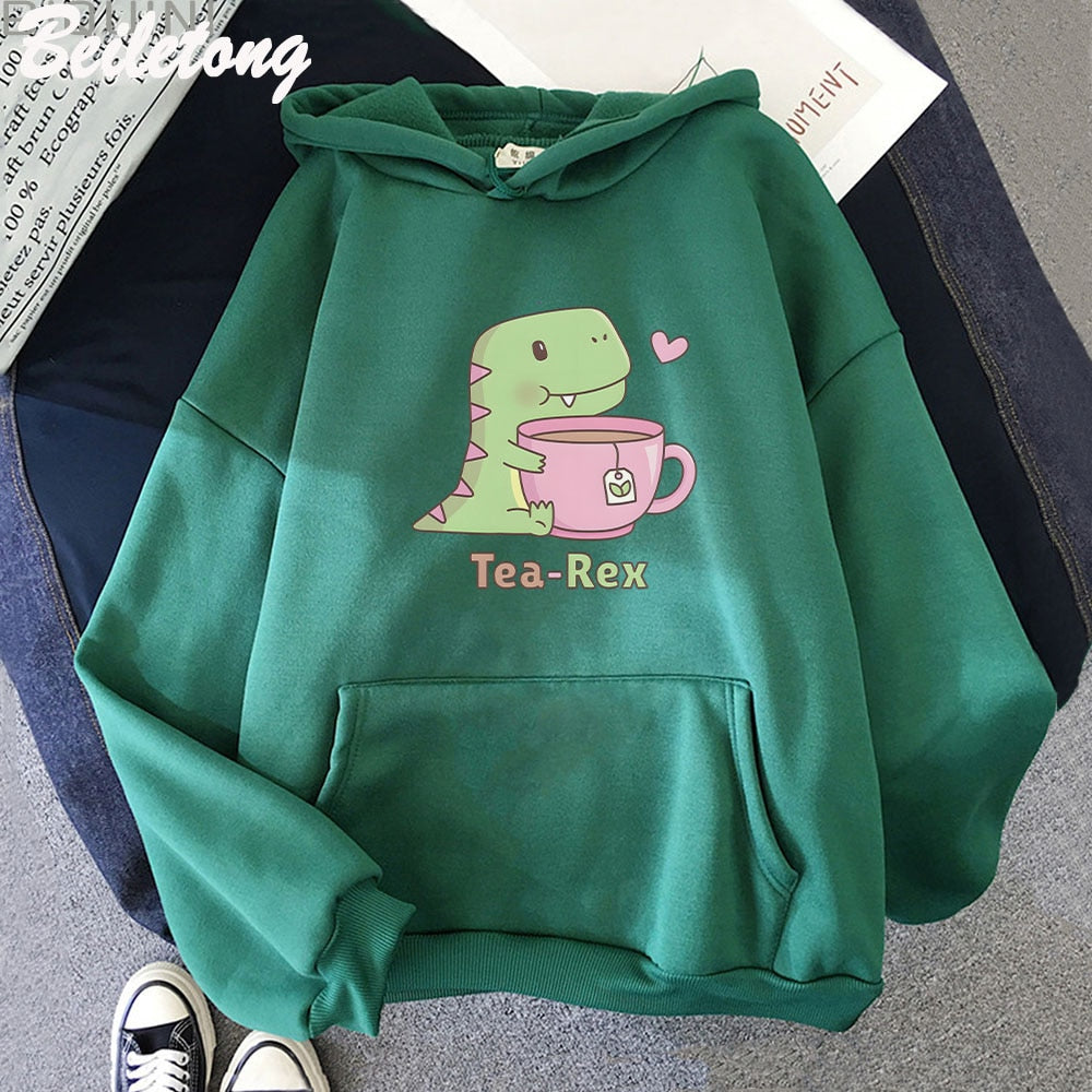 Dinosaur Hoodie Women Fashion  Oversized