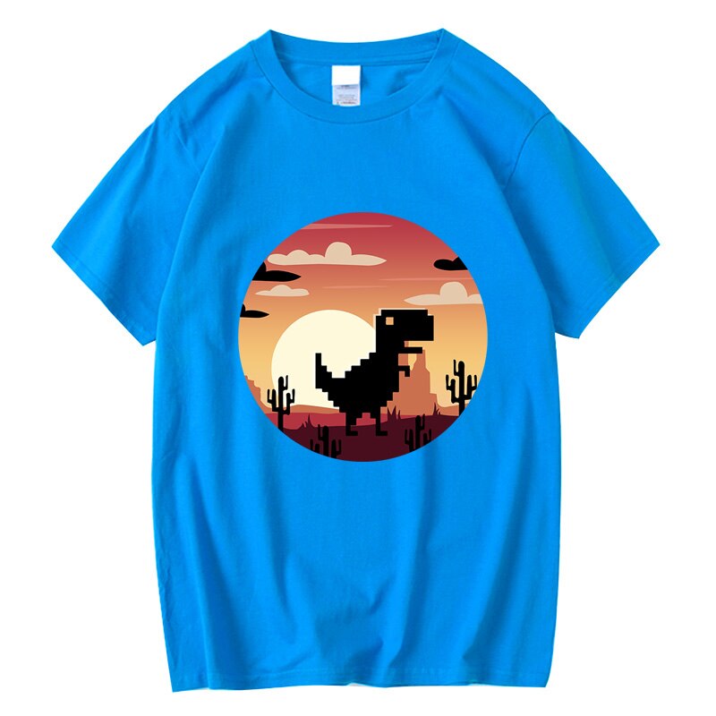 T-shirt 100% cotton funny game dinosaur