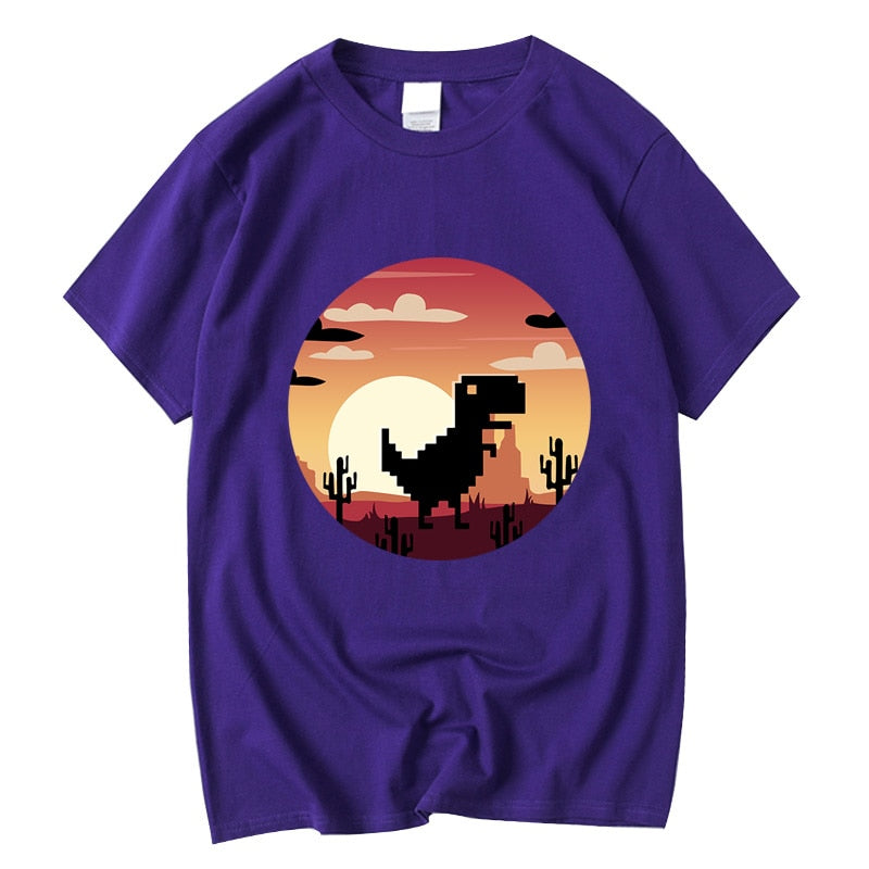 T-shirt 100% cotton funny game dinosaur