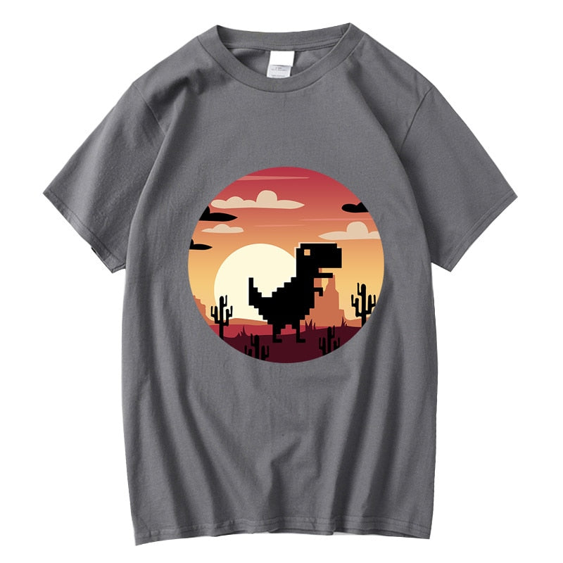 T-shirt 100% cotton funny game dinosaur