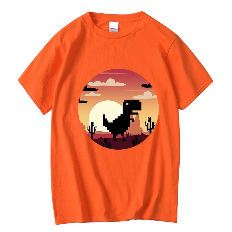 T-shirt 100% cotton funny game dinosaur