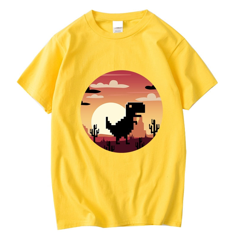 T-shirt 100% cotton funny game dinosaur