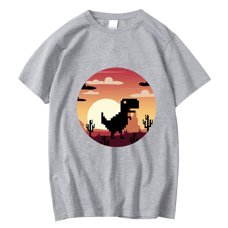 T-shirt 100% cotton funny game dinosaur