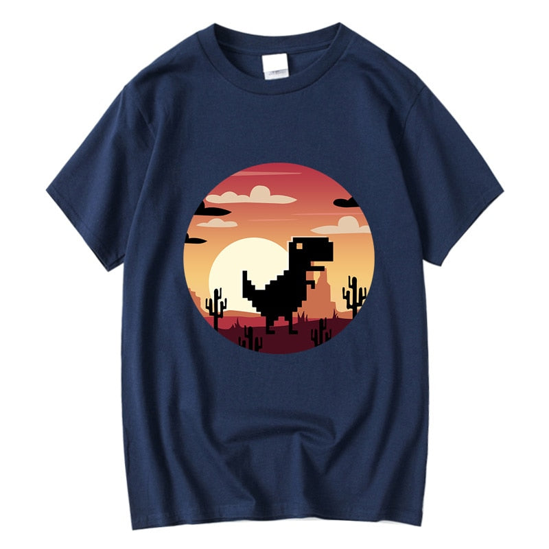 T-shirt 100% cotton funny game dinosaur