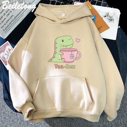 Dinosaur Hoodie Women Fashion  Oversized