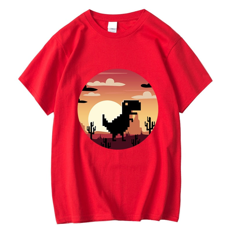 T-shirt 100% cotton funny game dinosaur