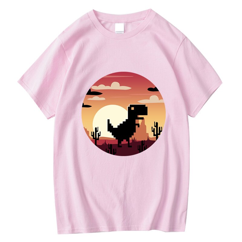 T-shirt 100% cotton funny game dinosaur