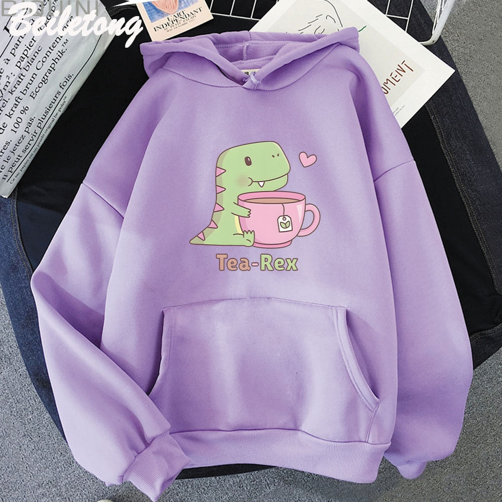 Dinosaur Hoodie Women Fashion  Oversized